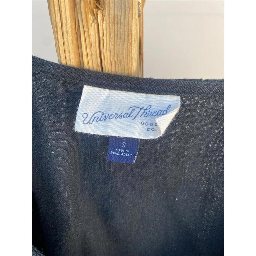 Universal Thread Flutter Short Sleeve Mini Skater Dress Black S Small - Picture 3 of 7